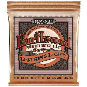 Ernie Ball 2153 Earthwood Phosphor Bronze 12-Stringed Light